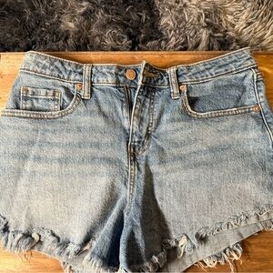 Wild Fable Light Blue Jean High‎ rise, rolled cuff shorts, cutoffs Shorts